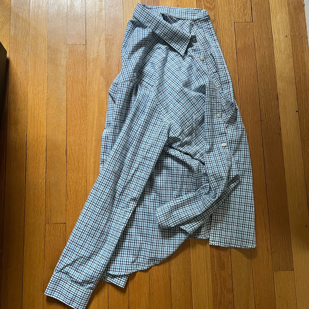 Van Heusen Men’s Dress Shirt (Plaide, Large)